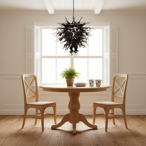 <span class=keywords><strong>Lustre</strong></span> en verre soufflé artisanal <span class=keywords><strong>noir</strong></span> élégant LONGREE pour la maison, salle à manger, cuisine - Product Image 2