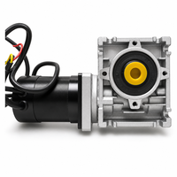 Gearbox Worm Sudut Kanan 12V 24V 48V 110V DC dengan Motor Brushless untuk Sistem Konveyor