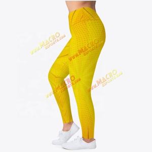 Pantalones de yoga estampados de Navidad para mujer Leggings de Yoga de LICRA de cintura alta de entrenamiento de poliéster de punto - Product Image 2