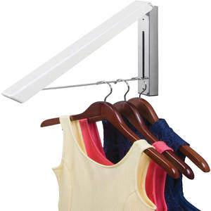 Wooden Drying Rack Clothes Small Laundry Room Detergent Hang Cabinets Storage Wall Mounted Laundry Foldable Clothing Racks