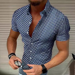<span class=keywords><strong>Chemise</strong></span> décontractée d'été à manches courtes pour <span class=keywords><strong>homme</strong></span>, à simple boutonnage, avec imprimé à <span class=keywords><strong>pois</strong></span> - Product Image 4