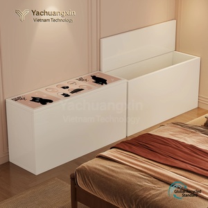 Boîte de rangement en plastique avec motif chat, couvercle, rectangulaire, capacité moyenne, à poser au sol, organisateur minimaliste pour la maison - Product Image 3