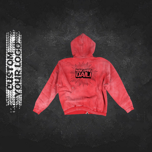 Pull à capuche surdimensionné pour hommes vintage en coton solide personnalisé en vente en gros avec fermeture à glissière tissu lavé à l'acide nouveau tissu personnalisé - Product Image 5