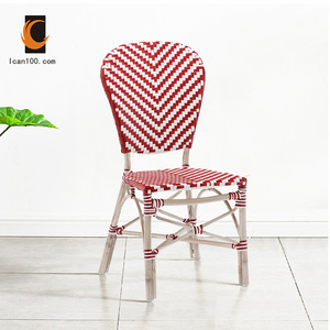 Chaise de table de bistrot en aluminium et rotin, Haute qualité, siège d'extérieur, pour Restaurant, café - Product Image 1