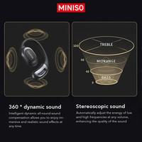 MINISO MS156 Headset olahraga panggilan definisi tinggi Earplug dengan BT5.4 translasi suara untuk 135 bahasa desain UPS