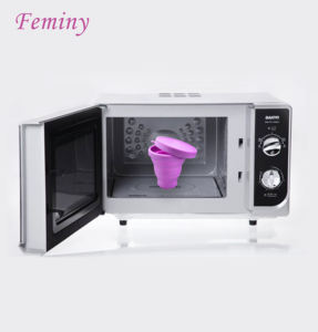 Tazas esterilizadoras de disco <span class=keywords><strong>Menstrual</strong></span> de silicona respetuosas con el medio ambiente de 200ML, horno <span class=keywords><strong>microondas</strong></span>, desinfectante, taza esterilizadora de <span class=keywords><strong>copa</strong></span> <span class=keywords><strong>Menstrual</strong></span> fácil de plegar - Product Image 3