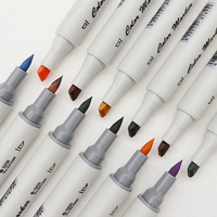 Marqueurs à alcool STA 168 couleurs, pointe double pinceau et biseautée, permanents, non-décolorants, pour la création artistique