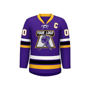 Maillots de hockey OEM de haute qualité avec logo personnalisé, uniformes sublimés de style hockey sur glace, vêtements de hockey sur glace pour équipes spécifiques - Product Image 4