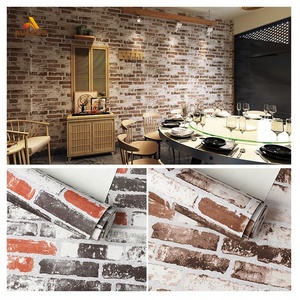 Papel Tapiz para Revestimiento de Paredes Interiores del Hogar, Impresión Personalizada, Rollos de Papel Tapiz de PVC Al <span class=keywords><strong>Murad</strong></span>, Papel Tapiz de Ladrillo Geométrico 3D - Product Image 1