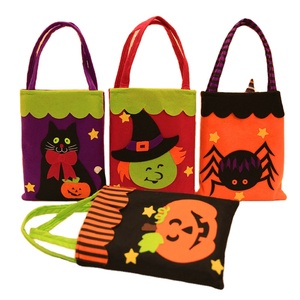 Wholesale Custom <strong>Felt</strong> Gift Tote Bag for Halloween for <strong>Pumpkin</strong> Themed Parties - Product Image 1