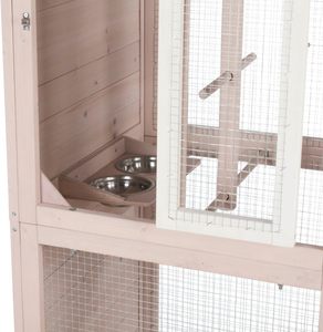 Ahşap açık kuş kafesi: 67-in Aviary ile 2 Perches, küçük kuşlar için mükemmel, ispinozlar, gri kuşlar - Product Image 3