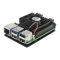 Raspberry Pi 5 Kit 4GB 8GB RAM incluida fuente de alimentación 27W RTC caja de batería lector de tarjetas SD caja de Metal con ventilador Cable de vídeo 4K