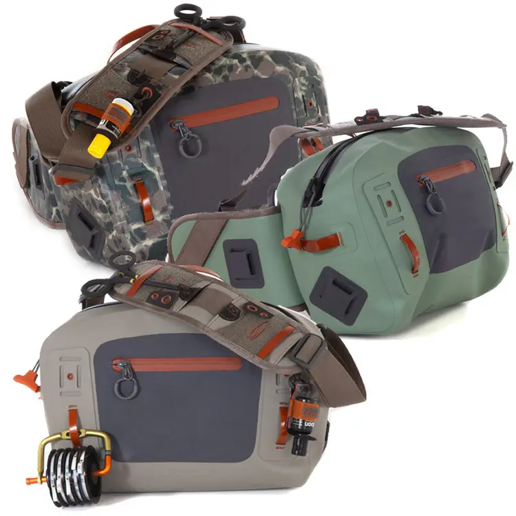 Wholesale OEM ODM TPU Waterproof Men Outdoor Bags Fishing Tackle Bag Backpack Fanny Pack