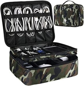 Étui de rangement pour câbles de voyage, organisateur d'accessoires électroniques, étui portable étanche à double couche, sac de rangement pour câbles et chargeurs - Product Image 2