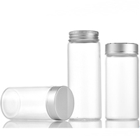 IBELONG Clear 47mm 50ml 60ml 100ml 150ml 200ml 8OZ Bouteilles de flacon en verre tubulaire avec bouchon à vis