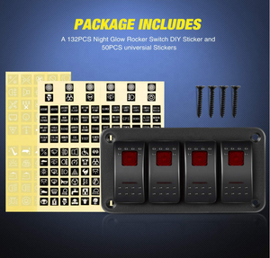 <span class=keywords><strong>Prix</strong></span> usine 4 Gang Marine interrupteur à bascule panneau étanche 12V 5 broches SPST interrupteur à bascule robuste marche/arrêt pour bateau camion RV <span class=keywords><strong>voiture</strong></span> - Product Image 5