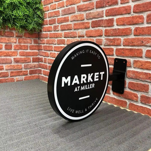 Ngoài trời hai mặt hộp Đèn dấu hiệu Acrylic vòng tròn hộp Đèn ngoài trời hai mặt không ướt quảng cáo tùy chỉnh thương mại - Product Image 5