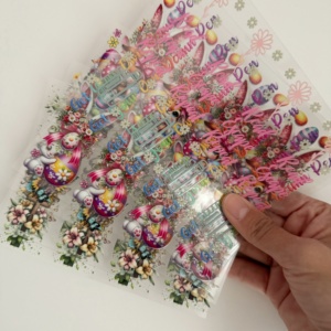 Marcapáginas de Plástico con Diseño de Dibujos Animados para el Día de la Madre y Pascua, con Llavero y Protección UV para Envolver Tazas y Cuadernos - Product Image 2