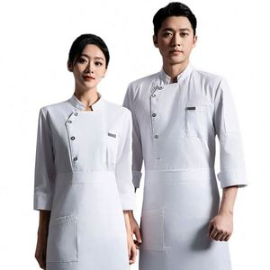 Restaurant Kansas City Mozo Clothes Marron Venezuela Men Mesh Back Kitchen Cooking Waterproof <b>Chef</b> <b>Jacket</b> Light Blue - Product Image 1