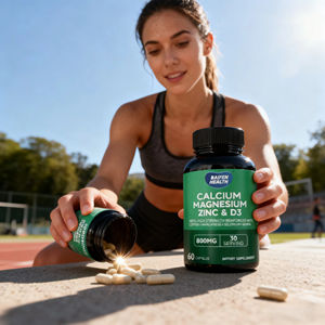 Integratore Alimentare OEM/ODM di Calcio, Magnesio e Zinco <span class=keywords><strong>in</strong></span> Capsule, Vitamine e Minerali per Adulti, Migliora l'Immunità, 60 Capsule, Riduce lo Stress - Product Image 3