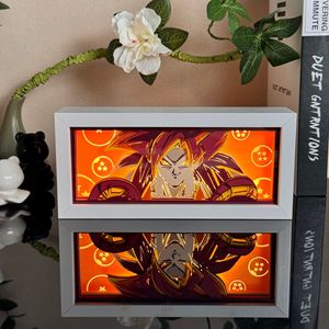 4 lampes de sculpture sur papier <span class=keywords><strong>Dragon</strong></span> Balls <span class=keywords><strong>Super</strong></span> Saiyan Vente en gros Anime Handmade 3D LED Night Light Crafts Toys Kids Christmas Gift - Product Image 1