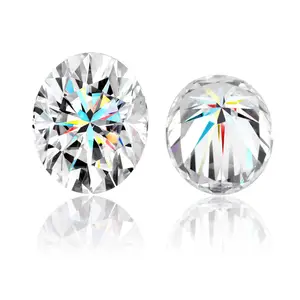 VOAINO 4.6CT G VS1 gia 8mm cvd 4ct oval lab tumbuh berlian vs1 6.5mm dengan sertifikat IGI