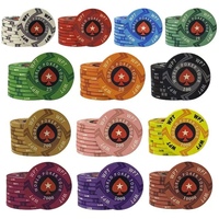 Jetons de poker en céramique WPT de haute qualité, 39 mm, 10 g, non toxiques, écologiques, en stock usine pour clubs de poker, cadeaux d'entreprise, soirées de jeu à domicile