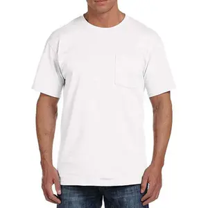OEM high quality custom logo cotton with pocket men's T-shirt
