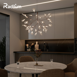 All'ingrosso moderno lampadario lucciola a LED con finitura oro rosa Design botanico <span class=keywords><strong>per</strong></span> <span class=keywords><strong>tavolo</strong></span> <span class=keywords><strong>da</strong></span> <span class=keywords><strong>pranzo</strong></span> cucina isola conferenza di lusso - Product Image 1