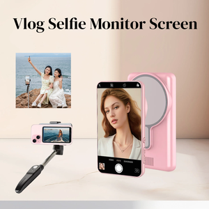 ETG 4.02 "vlog ảnh tự sướng Màn hình Màn hình điện thoại trở lại máy ảnh màn hình kết nối không dây từ xa từ màu hồng và trắng mô hình - Product Image 4