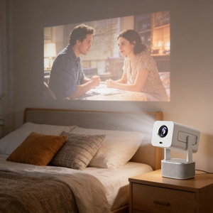 <span class=keywords><strong>Projecteur</strong></span> Kingsway C360 de style tissu, 320 lumens ANSI, double WiFi BT5.0 pour l'apprentissage des enfants et le cinéma maison, projection de jeux - Product Image 5
