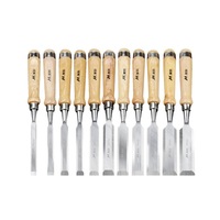 Ciseaux à bois en acier spécial, ensemble complet d'outils à manche en bois pour charpentiers, ciseaux plats à biseau, ciseaux à dents, Chine
