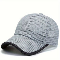 Gorra de malla transpirable CHQ-07 para hombre, gorra de béisbol de malla hueca, gorra de protección solar para deportes al aire libre
