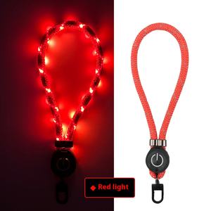 Pendentif universel à lumière LED pour téléphone Lanière de téléphone en polyester suspendue au poignet Boucle d'anneau USB Sports Entertainment - Product Image 6