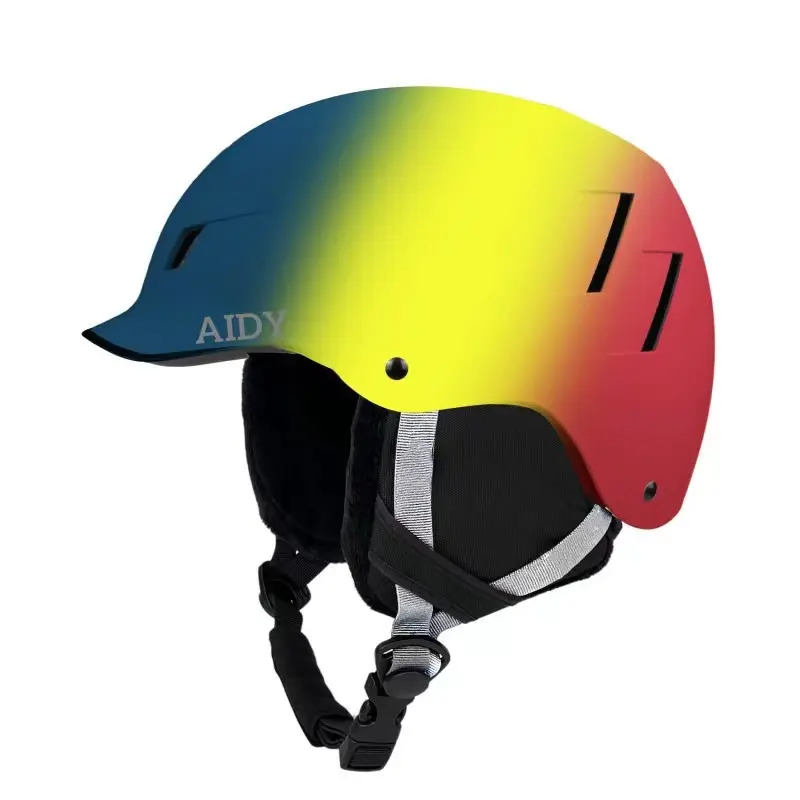 Capacete esportivo colorido para crianças, capacete esportivo para computador, anti-colisão, universal, novo design de snowboard, oem