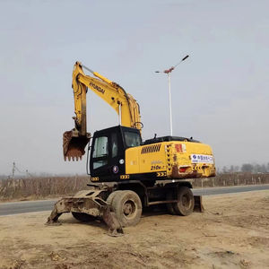 Excavatrice sur pneus HYUNDAI 210W-7 210W-9 d'occasion en excellent état, 21 tonnes, moteur Cummins, PLC, moteur à engrenages, boîte de vitesses, pompe, 2021 - Product Image 2