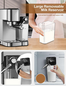 2024 Offre Spéciale <span class=keywords><strong>100</strong></span>% usine expresso fabricant réservoir d'eau amovible Compact maison Cappuccino moulin expresso Machines à café - Product Image 2