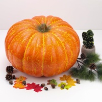 Grande citrouille artificielle réaliste de 48 cm en plastique durable pour la décoration intérieure d'automne, de mariage et d'Halloween