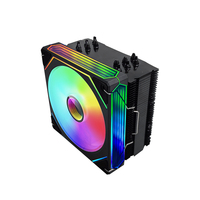 Ventilateur de refroidissement CPU Cool Storm de haute qualité à 3 broches et 6 caloducs, symphonie RGB/ARGB, miroir, grand volume d'air 48CFM pour boîtier d'ordinateur