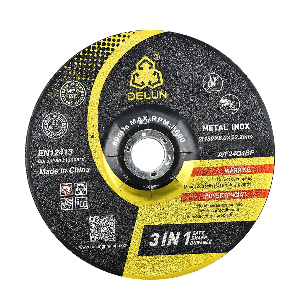 DELUN 7 pouces 180x6x22.23mm corindon blanc disque de polissage meule de fabrication Machine meule pour fer