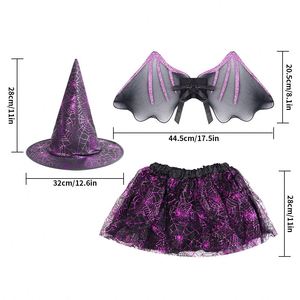 Spider Wings Set With Hat <b>Tutu</b> Skirt for Girls <b>Dress</b> up Cosplay Halloween Costume Party - Product Image 2