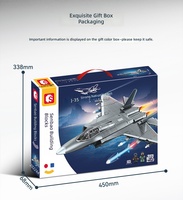 Ensemble de blocs de construction d'avions Sembo, jouet éducatif de construction DIY, plastique ABS, échelle 1:32, 202244