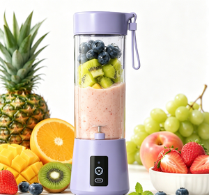 Licuadora Portátil Eléctrica de 400 ml con Carga USB, para Hacer Smoothies en Casa, Cocina, Viajes, Fitness y Bebidas Saludables - Product Image 3