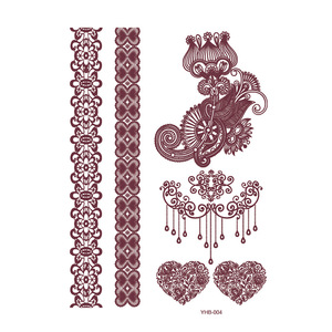 Tatuaje Temporal de Henna Marrón de Moda 2025 <span class=keywords><strong>para</strong></span> Mujer, Adhesivo Sexy <span class=keywords><strong>para</strong></span> Boda Mehndi, Encaje, Transferencia de Agua, <span class=keywords><strong>para</strong></span> Mano y <span class=keywords><strong>Muñeca</strong></span> - Product Image 5