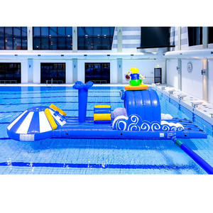 Parcours de course aquatique gonflable avec toboggan, piste d'aventure gonflable haute capacité pour piscines et centres de villégiature - Product Image 3