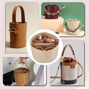 Organisateur de sac fourre-tout en feutre de haute qualité pour voyage, sac à main portable, compatible avec l'organisateur d'insertion <span class=keywords><strong>Cannes</strong></span> avec fermeture éclair - Product Image 6