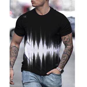 全新男士t恤个性化3D印花衬衫加大码每日外出t恤休闲宽松短袖男装 - Product Image 4