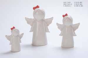 Decorazione Natalizia Moderna in Ceramica con Ali d'Angelo, Regalo Festivo, Prezzo di Fabbrica all'Ingrosso - Product Image 3