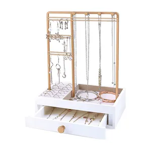 Tafelblad Ketting Ringen Armbanden Sieraden Houder Stand Display Organizer Wit Sieraden Display Stands