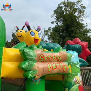 Château gonflable WINWAYTOYS pour fête de printemps, jeu combiné amusant en forme de champignon - Matériel PVC, capacité de 5 à 10 personnes, installation facile, location en gros en extérieur - Product Image 3